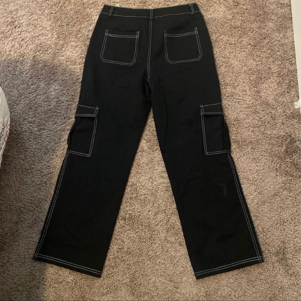 Black cargo jeans